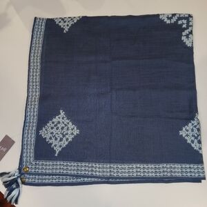 J. Jill Blue Patterned weave Scarf NWT
